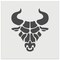 Angry Bull Cow Head with Horns Wall Cookie DIY Craft Reusable Stencil